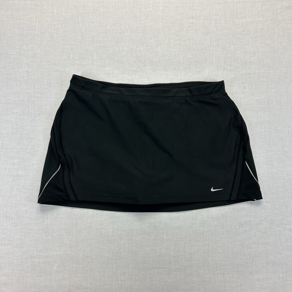 Nike Fit Dri-FIT Tennis Skort Women's XL Black Athletic Lined Skirt Activewear